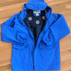 Columbia Cargo Blue Raincoat with Hood